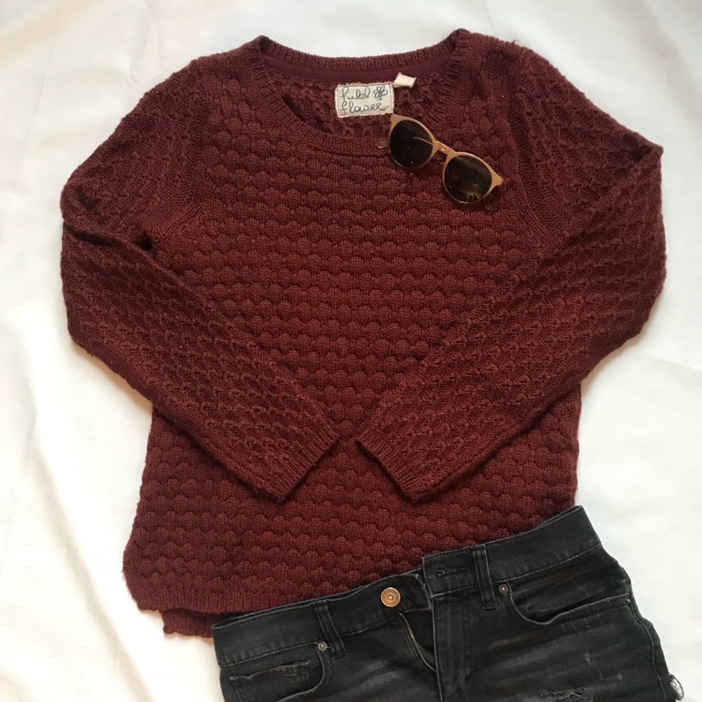 Cost Cranberry-colored sweater